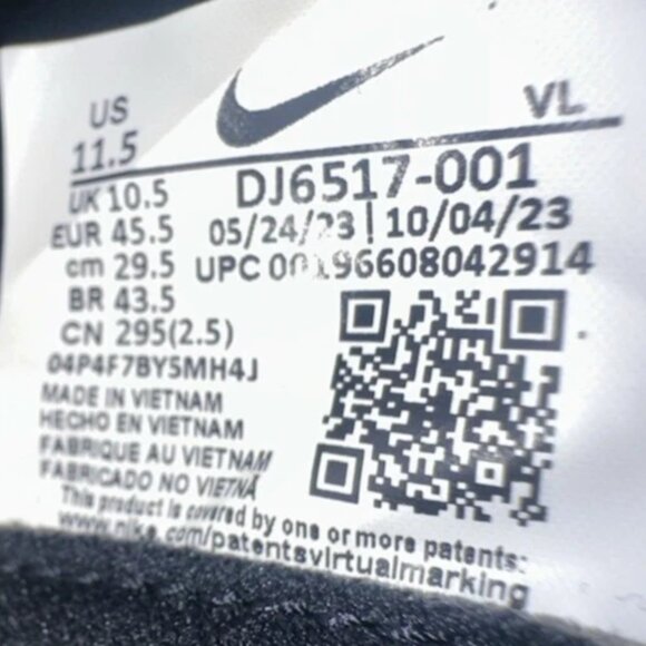 Nike Alpha Huarache NXT Black Metal Baseball Cleats Men's Size DJ6517-001 NEW - Picture 11 of 11